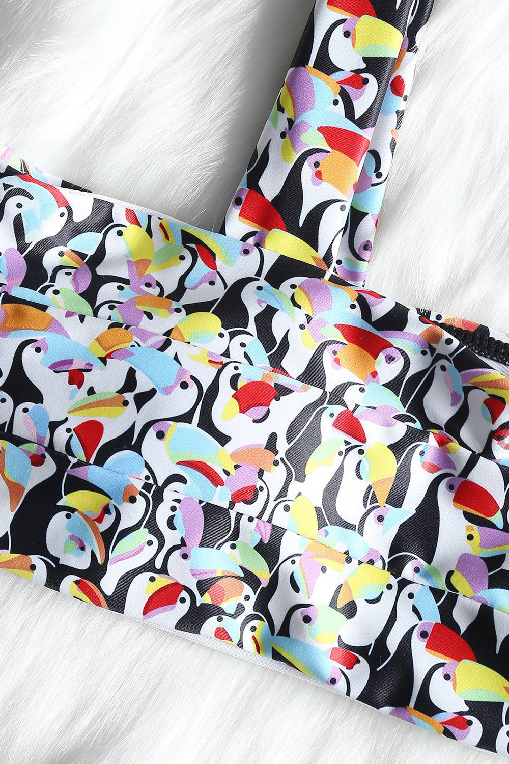 Penguin Print Bralette Bikini Set