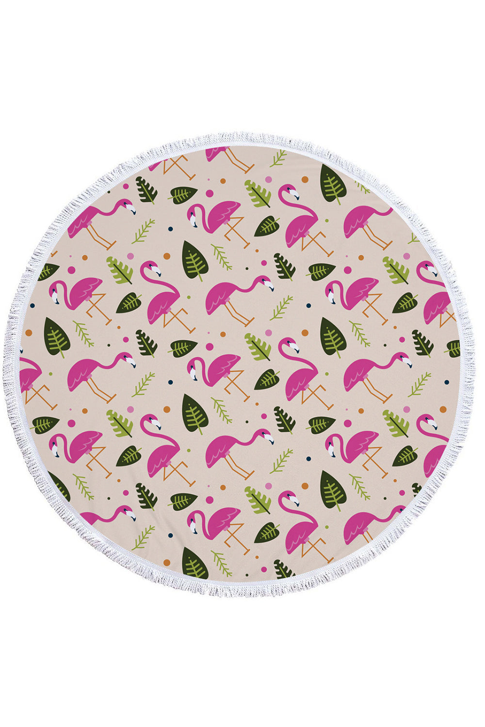 Hot Tropical Flamingo Round Beach Cover Up Beach Mat Towel Shawl Yoga Mat Summer Sarong Cloak Camping Mat