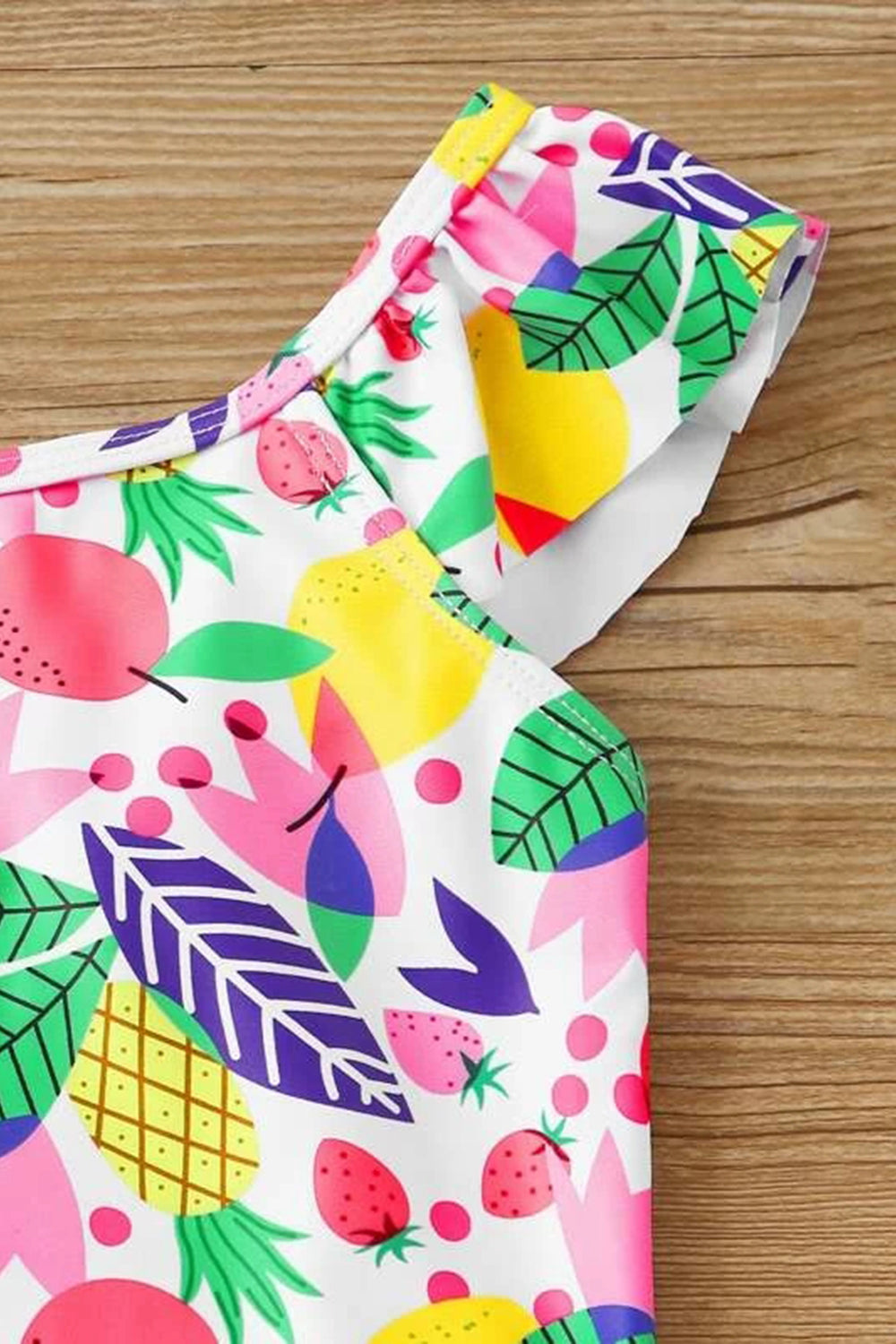 Toddler Girls Fruit & Plant Ruffle One Piece Swimwear