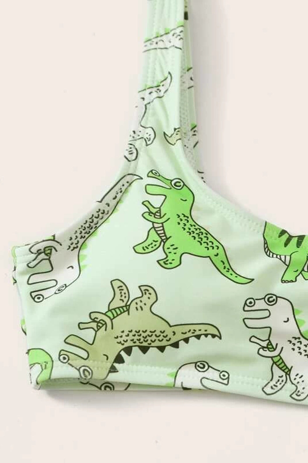 Girls Cartoon Dinosaur Print Bikini