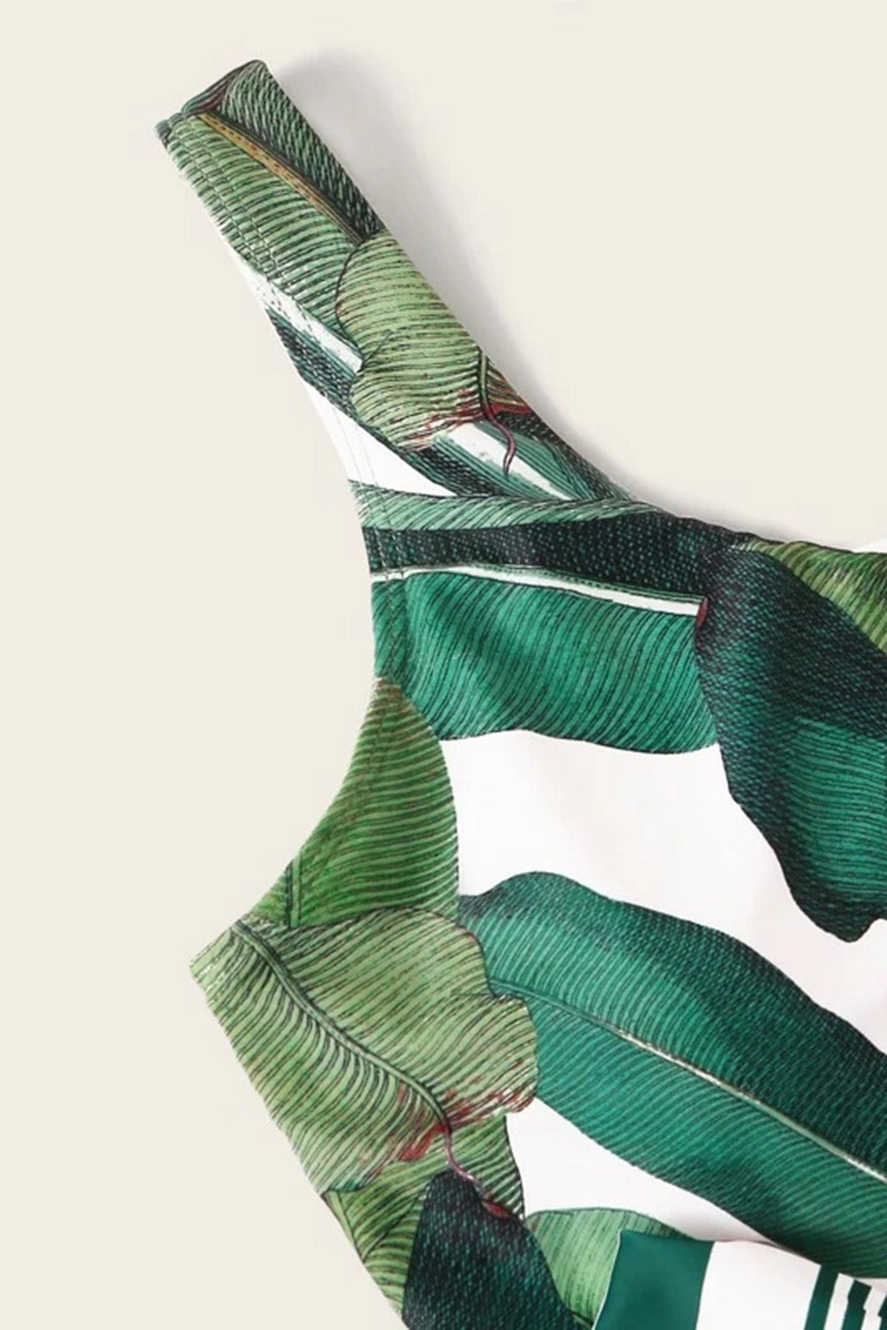 Tropical One Shoulder One Piece Swimsuit