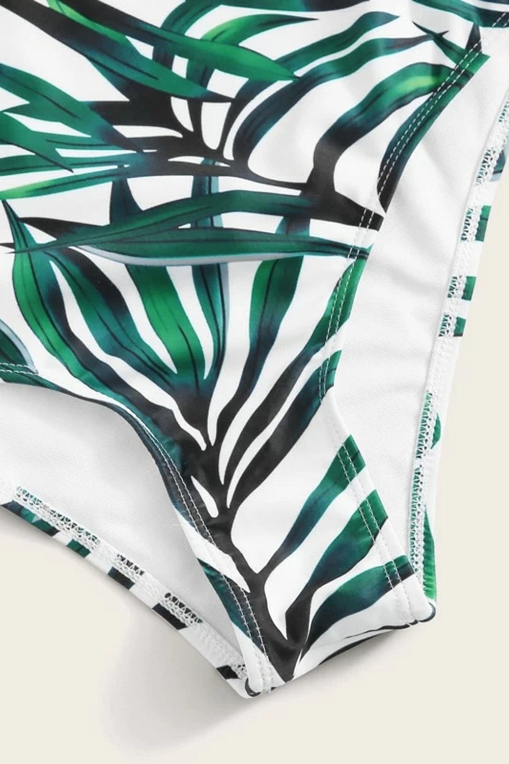 Tropical Ruffle Bardot One Piece Swimwear