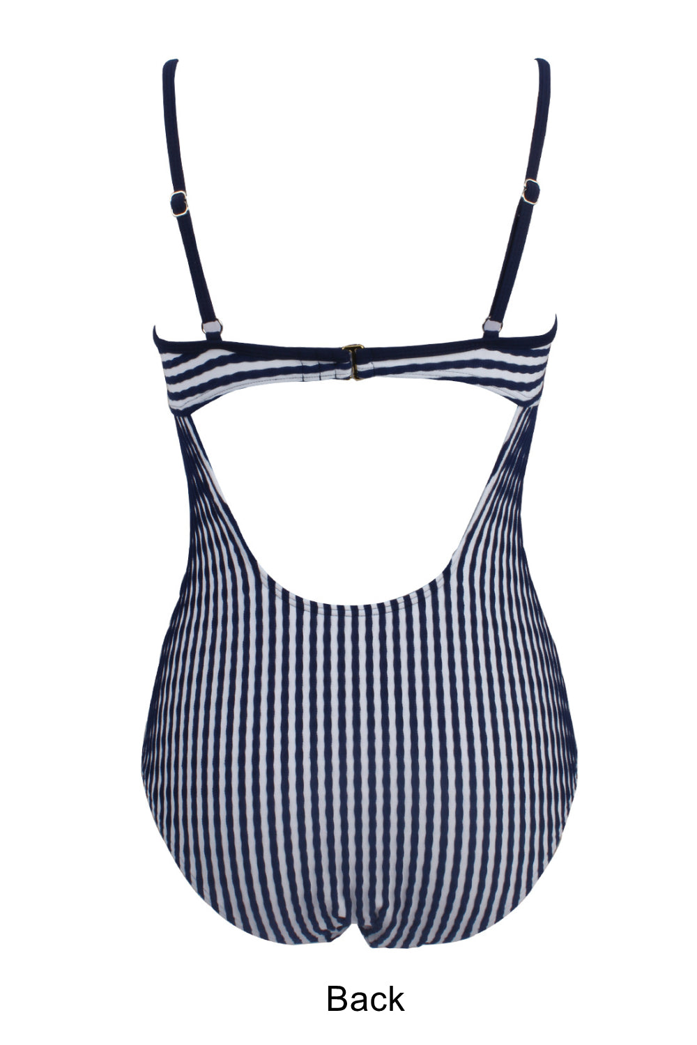 Sexy Plus Size Triangle Halter Stripe One-piece Swimsuit