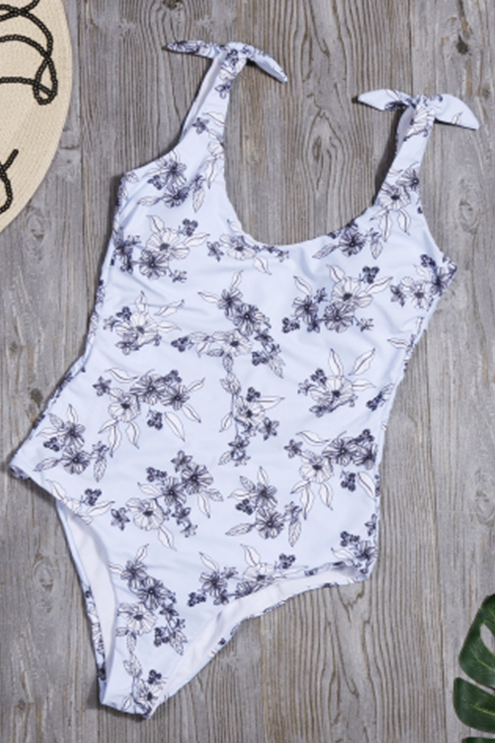 IYASSON FLORAL PRINT BACKLESS ONE PIECE SWIMSUIT