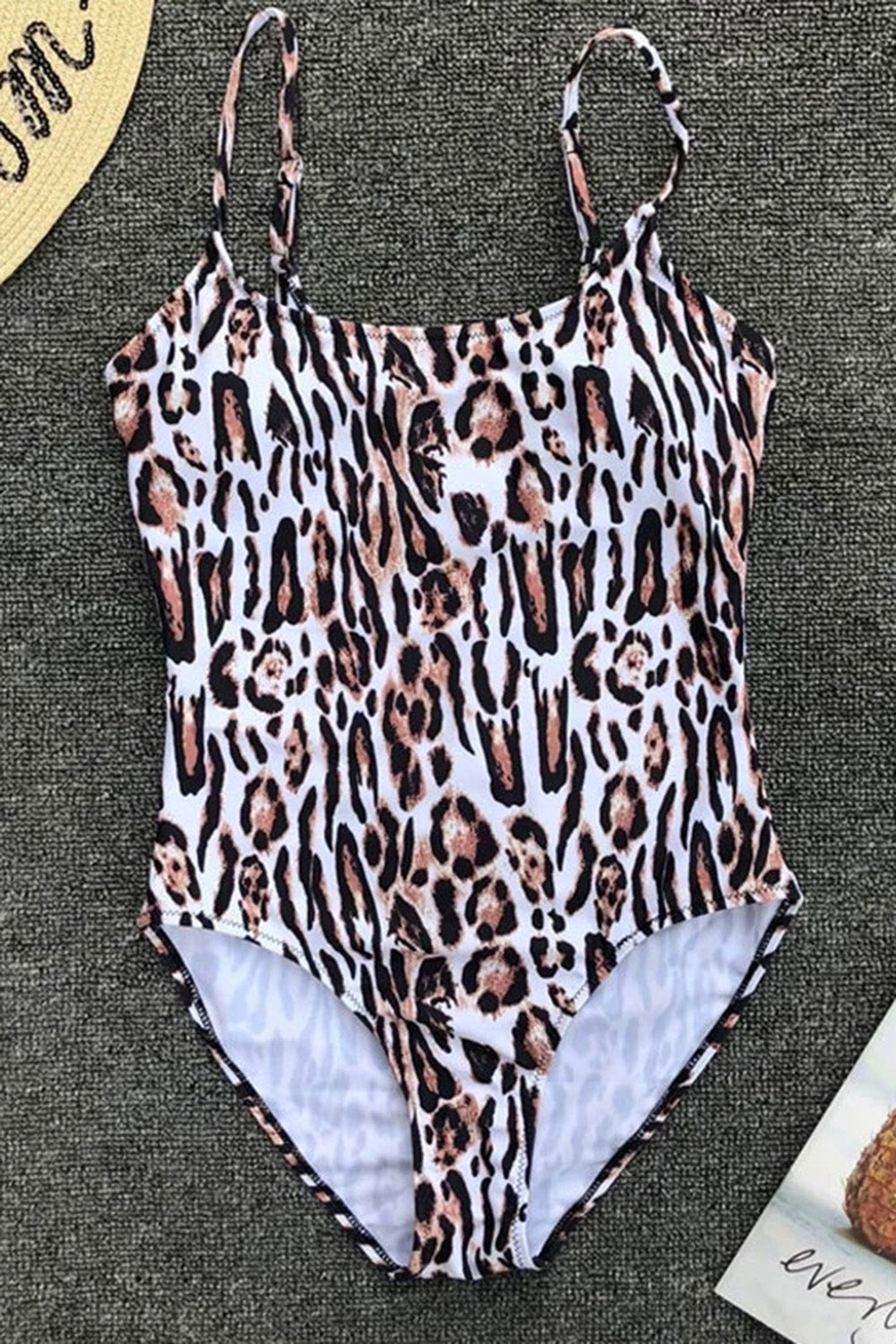 SEXY LEOPARD HIGH LEG SCOOP NECK ONE PIECE SWIMSUIT