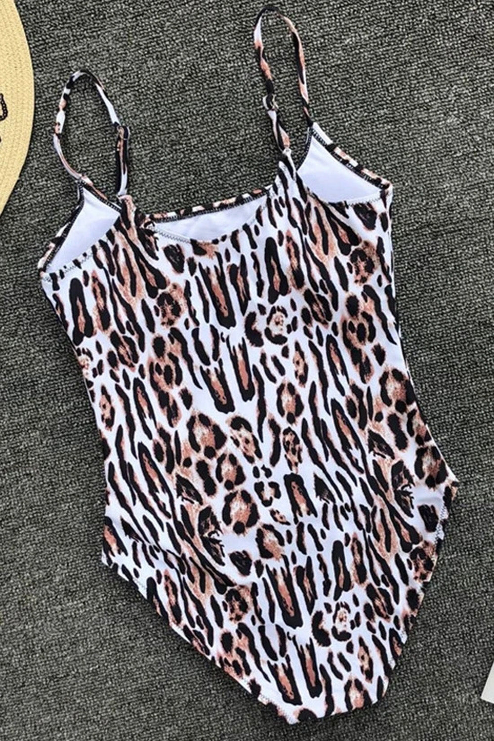 SEXY LEOPARD HIGH LEG SCOOP NECK ONE PIECE SWIMSUIT