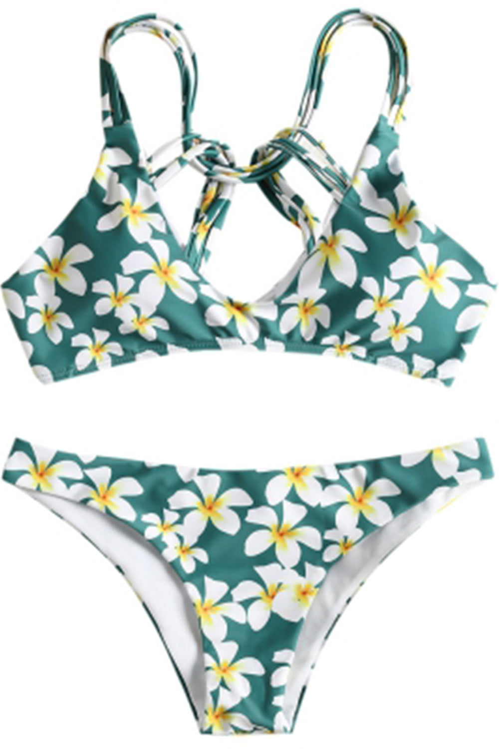 Floral Strappy Wrap Bikini Set