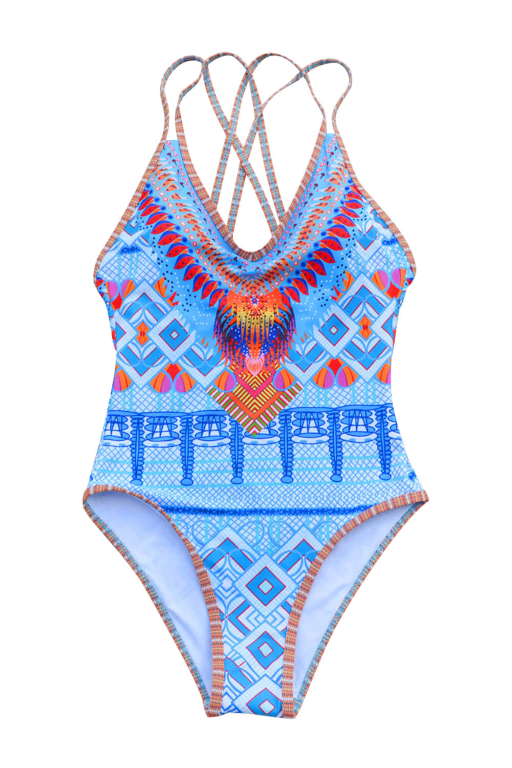Iyasson Boho Print One-piece Swimsuit