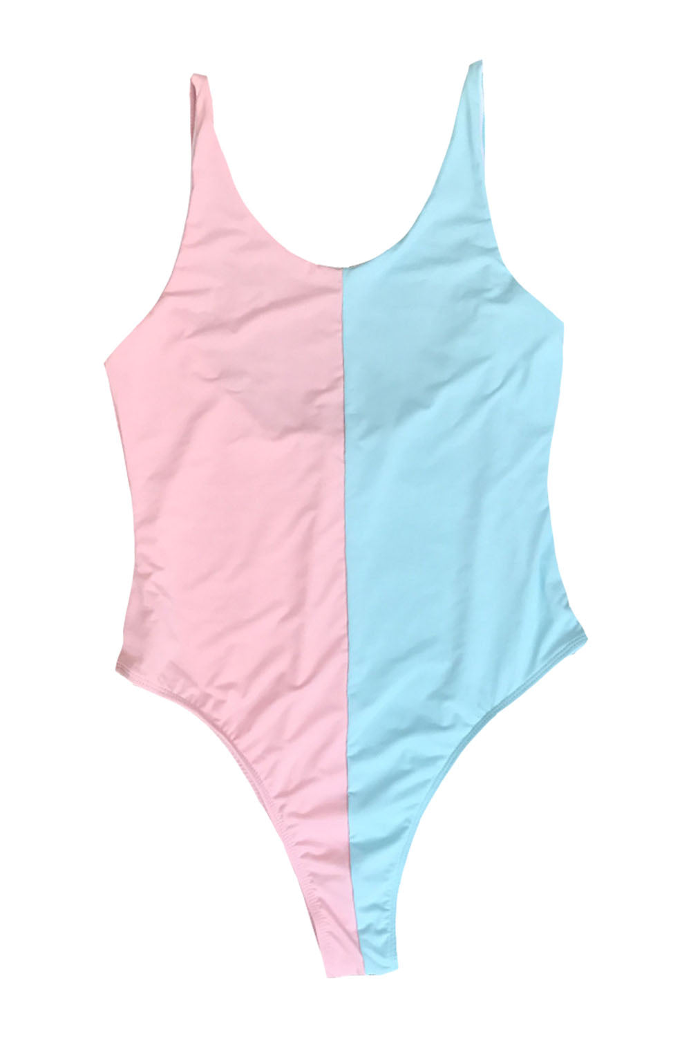 Iyasson Color-block Contrast One-piece Swimwear