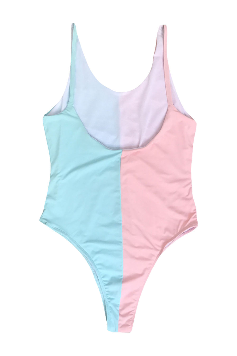 Iyasson Color-block Contrast One-piece Swimwear