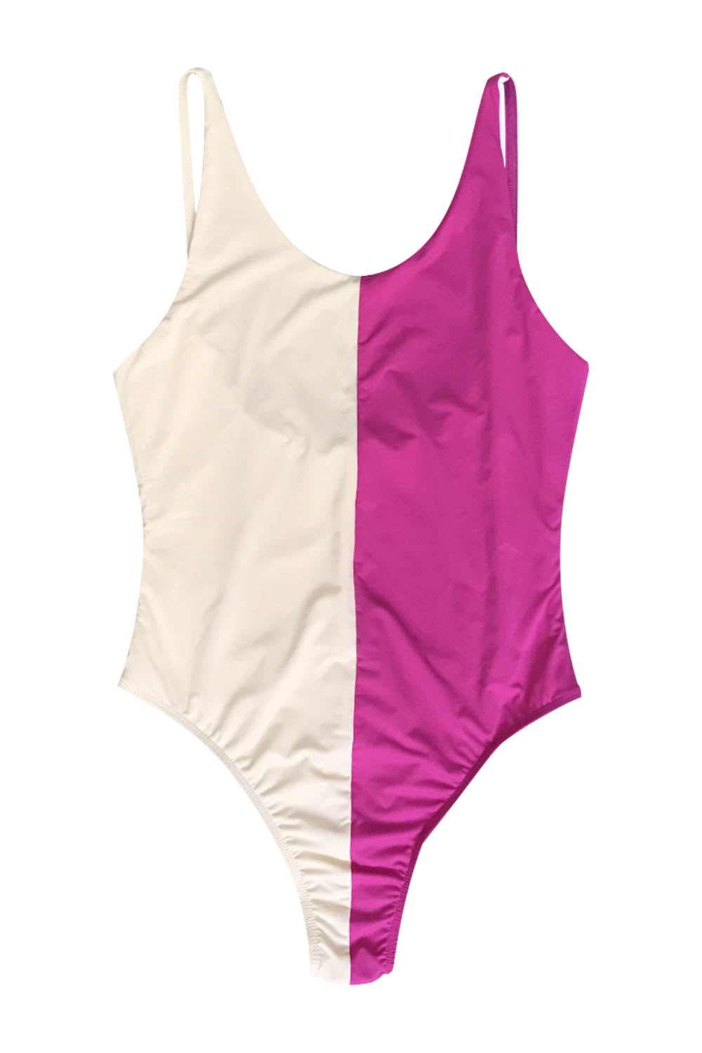 Iyasson Color-block Contrast One-piece Swimwear