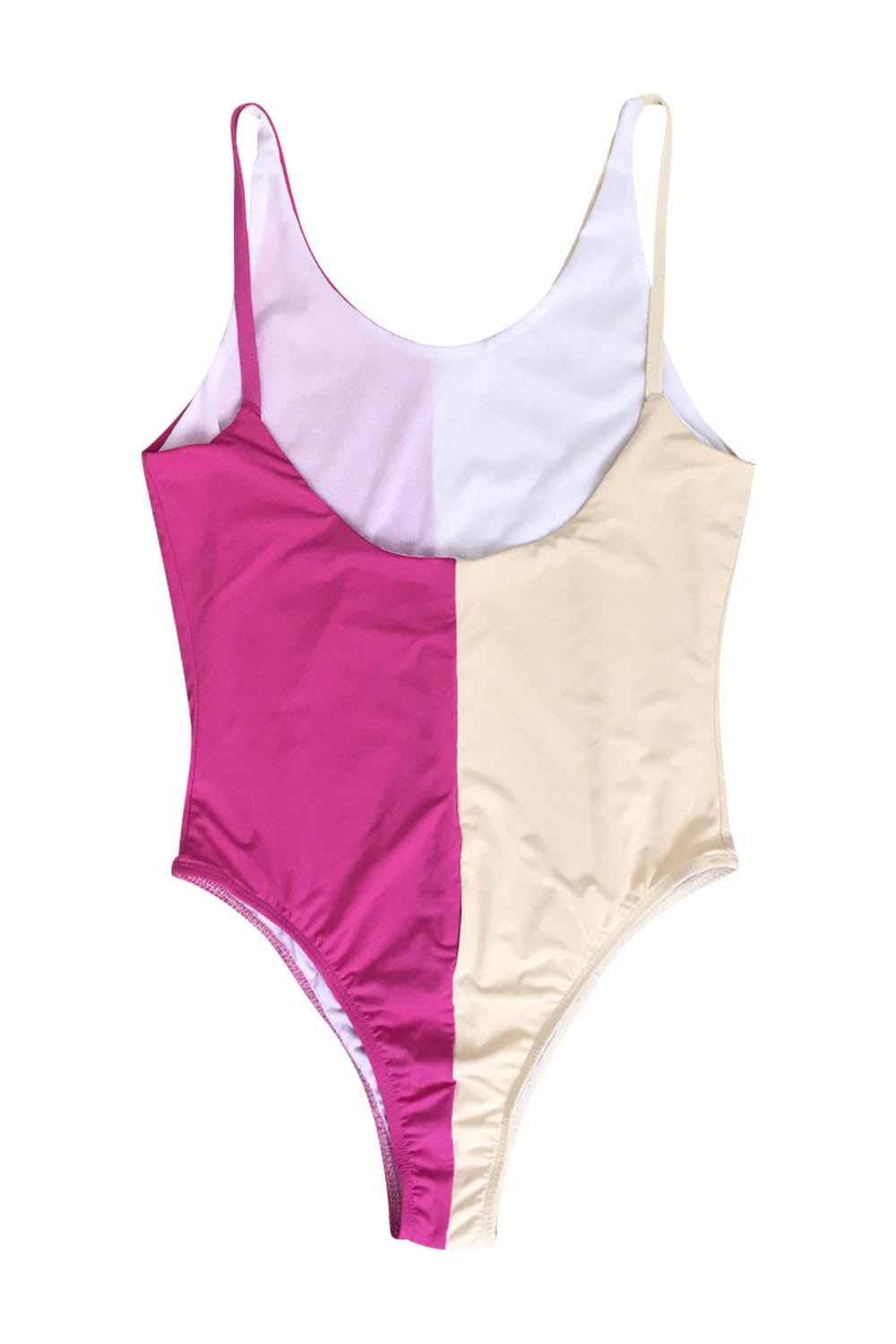 Iyasson Color-block Contrast One-piece Swimwear