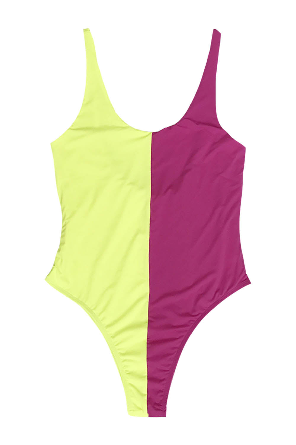Iyasson Color-block Contrast One-piece Swimwear
