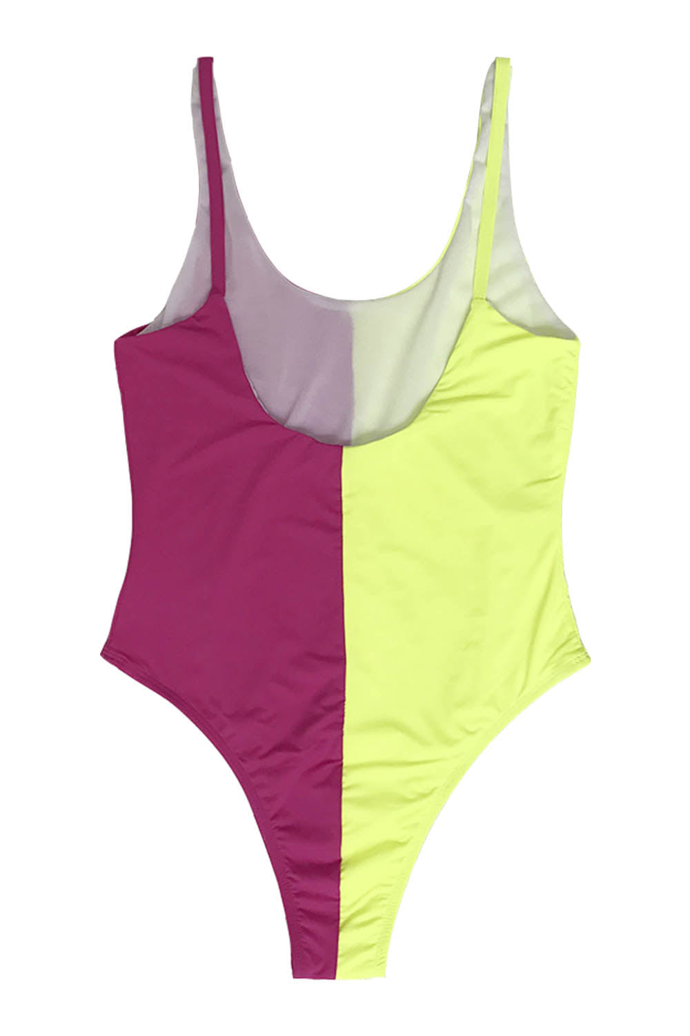 Iyasson Color-block Contrast One-piece Swimwear