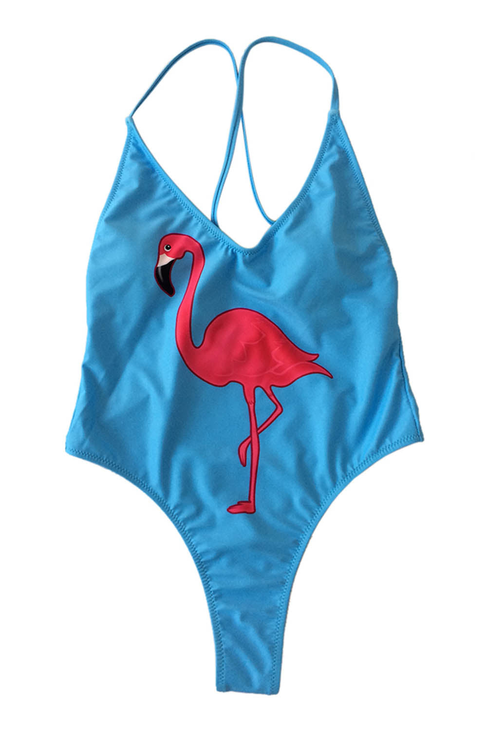 Iyasson Flamingo Cartoon One-piece Swimwear