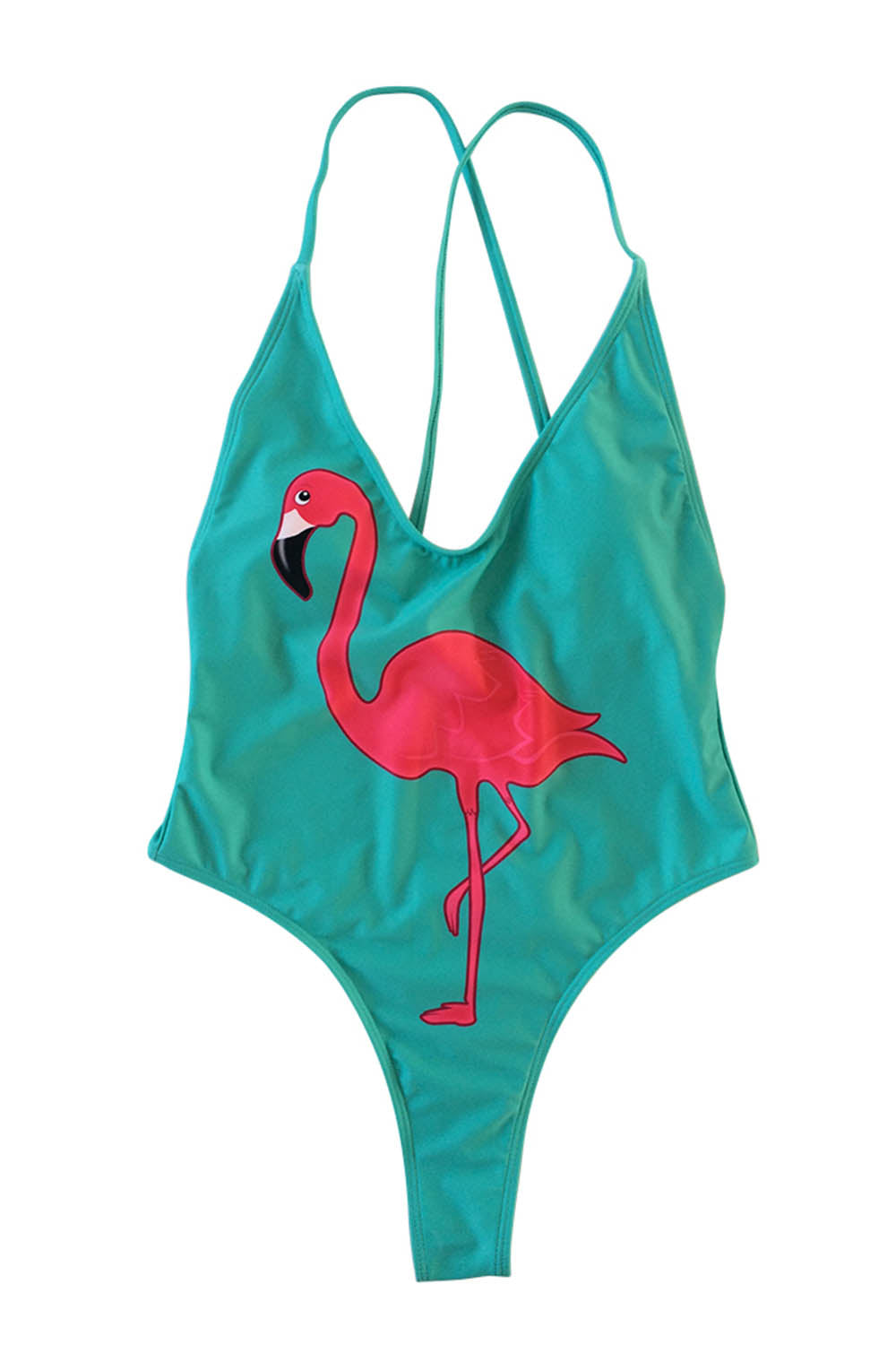 Iyasson Flamingo Cartoon One-piece Swimwear
