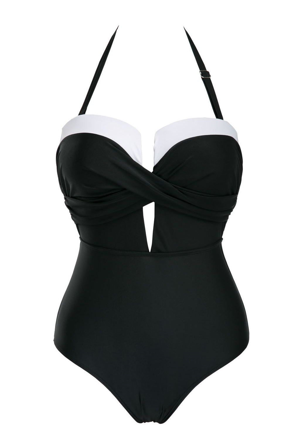 Iyasson Womens Sexy Front Cross Hollow Triangle Halter One-piece Swimsuit
