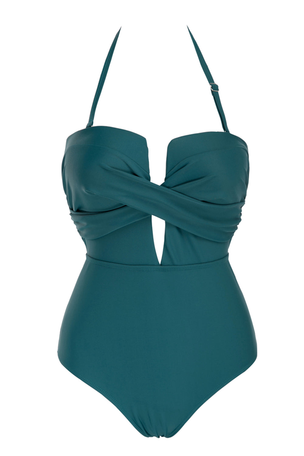 Iyasson Womens Sexy Front Cross Hollow Triangle Halter One-piece Swimsuit