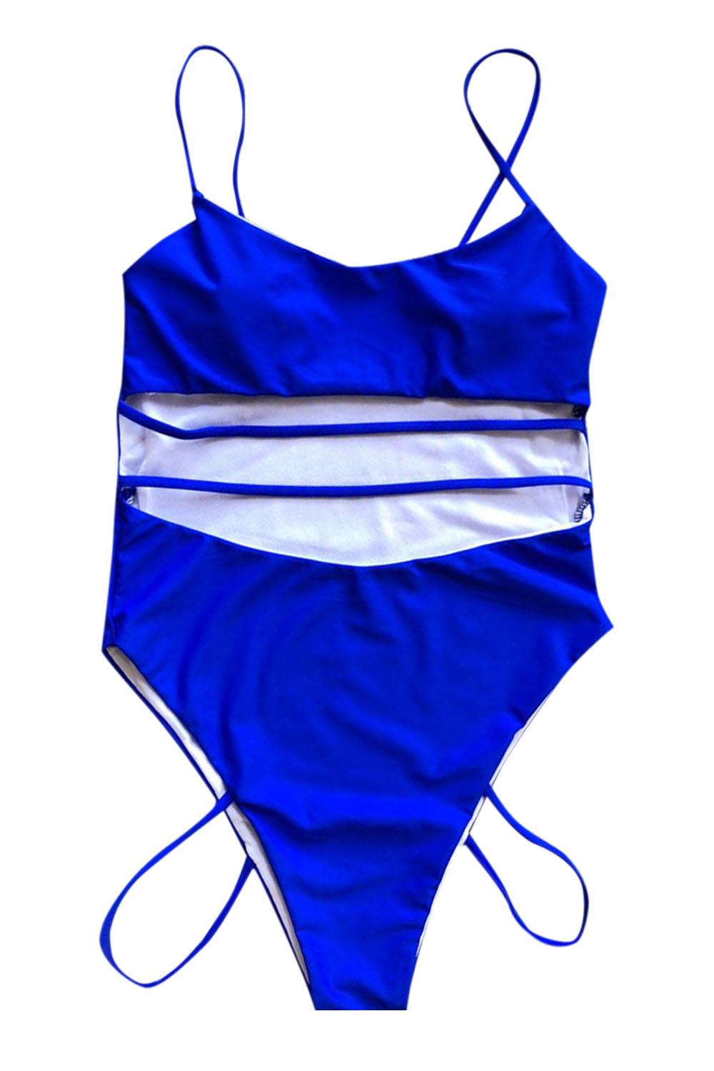 Iyasson Women's Sexy Low-cut Camisole Multiple Ties One-piece Swimsuit