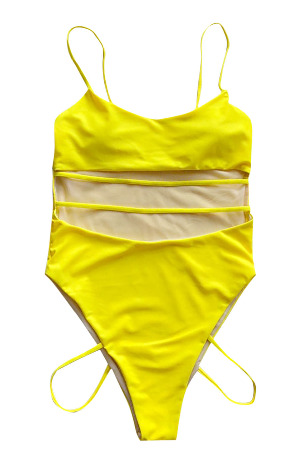 Iyasson Women's Sexy Low-cut Camisole Multiple Ties One-piece Swimsuit