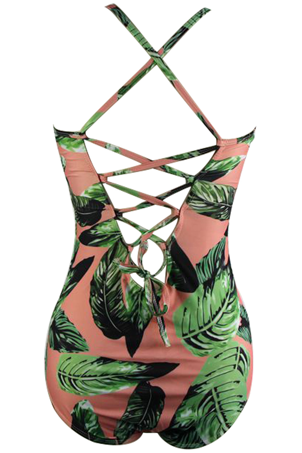 Iyasson Leaves Print One-piece Swimsuit