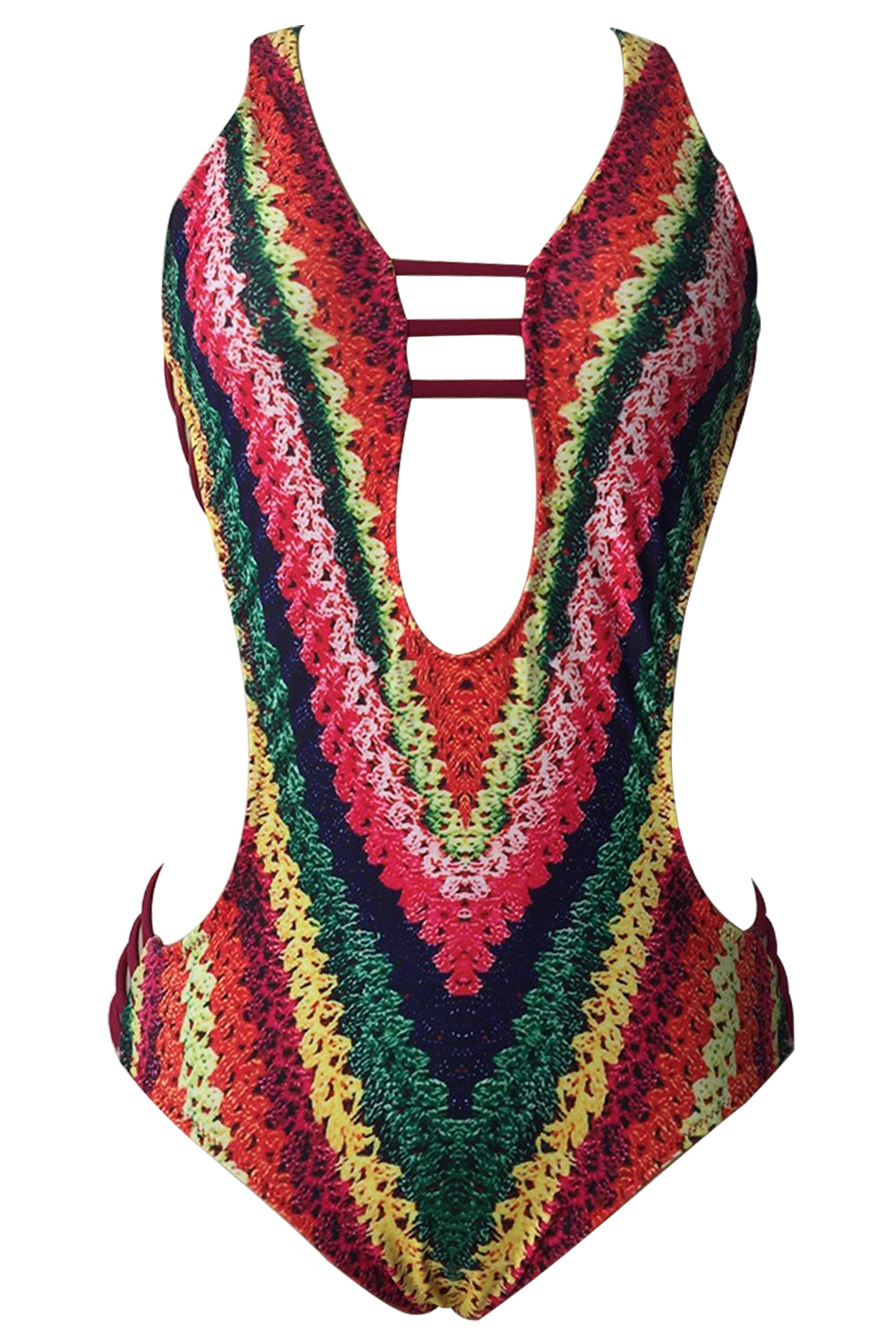 Iyasson Digital printing One-piece Swimsuit