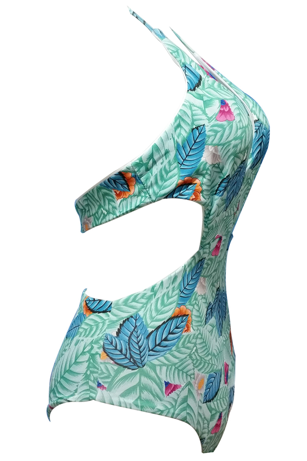 Iyasson Lush Leaves Print One-piece Swimsuit