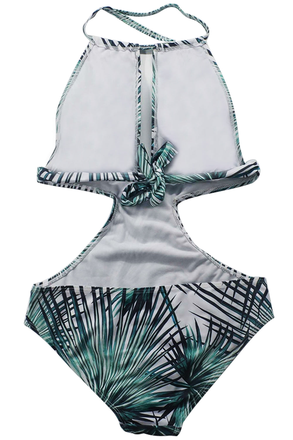 Iyasson Sexy Cutout Halter One-piece Swimsuit