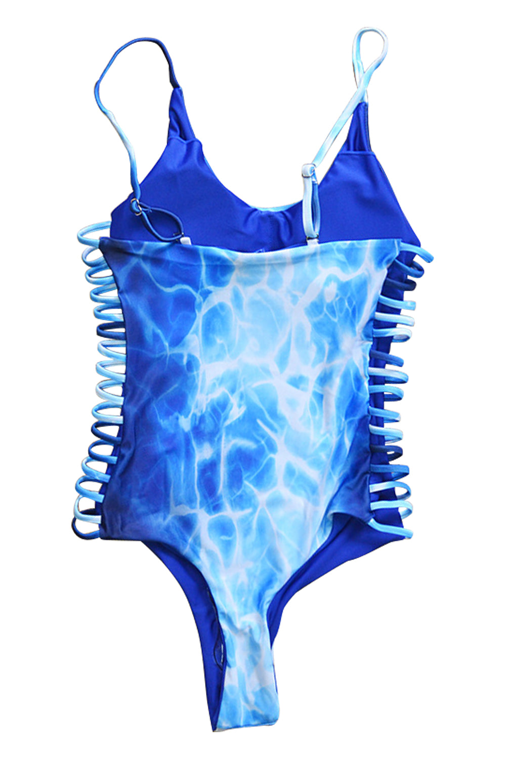 Iyasson Ocean Printing Halter One-piece Swimsuit