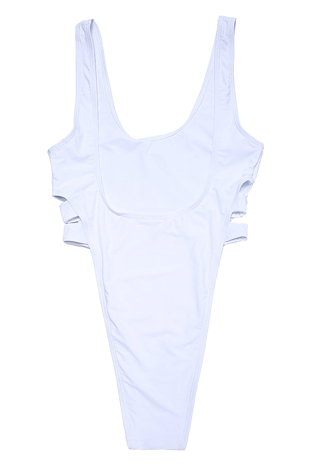 Iyasson Solid Color Backless One-piece Swimsuit