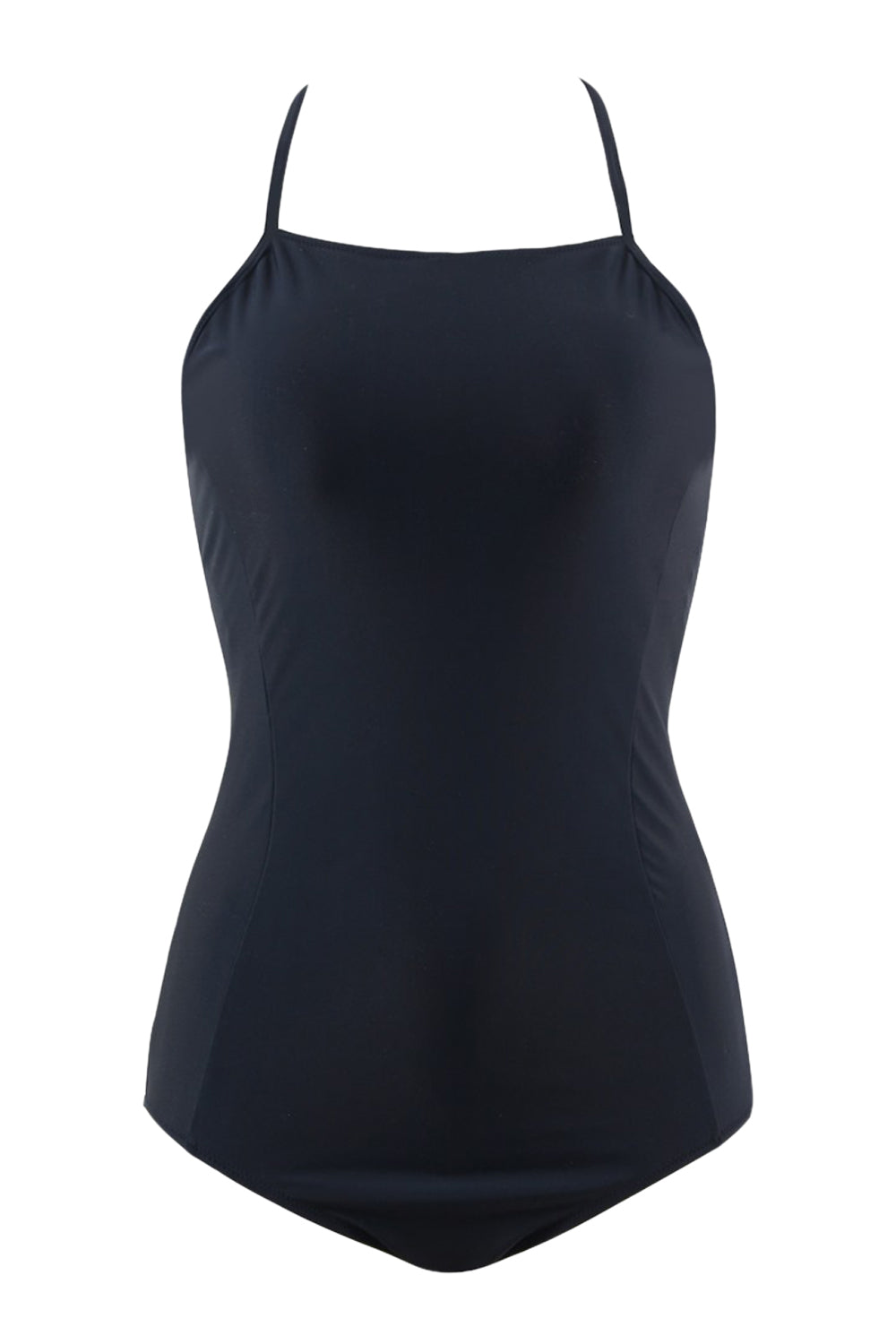 Iyasson Black Halter Tummy Control Swimwear