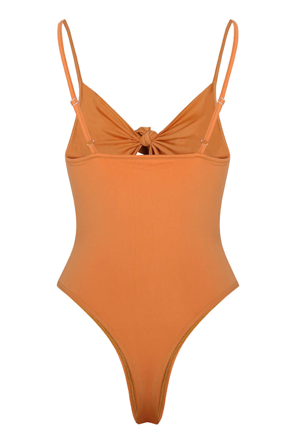 Iyasson Solid Color Hollowed Out With Sweet Bow One-piece Swimsuit