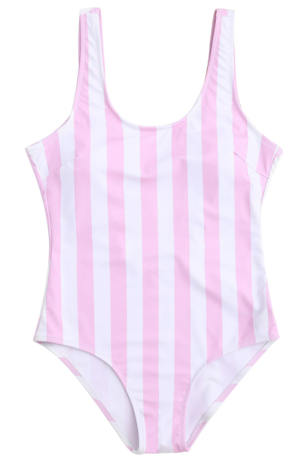 Iyasson Stripe Printing Backless One-piece swimsuit