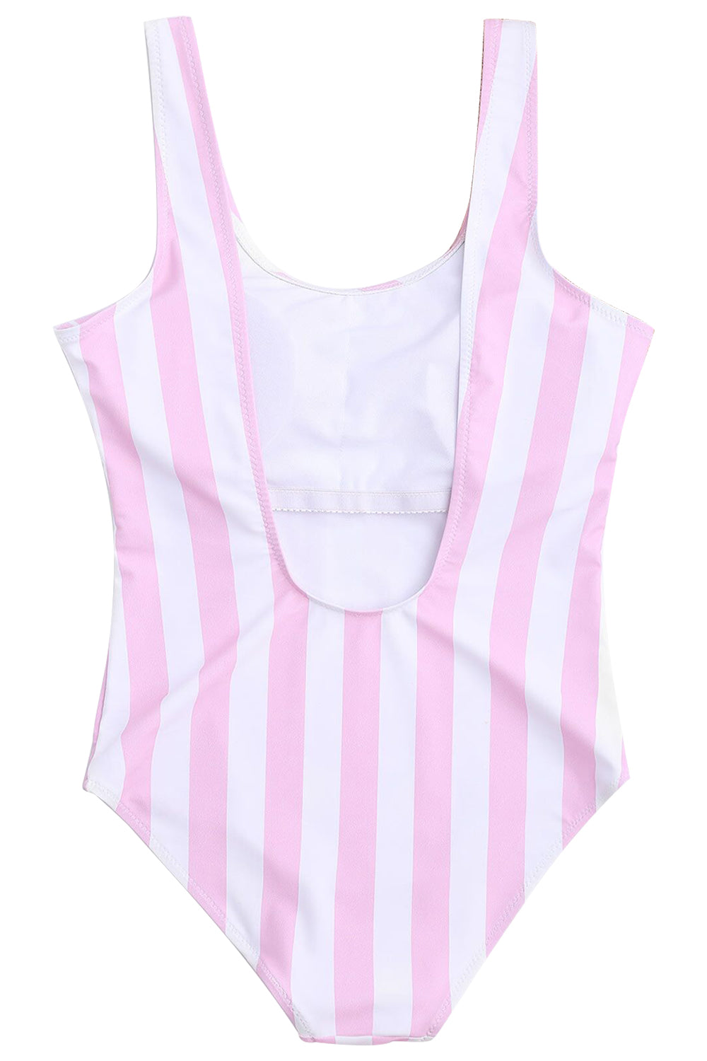 Iyasson Stripe Printing Backless One-piece swimsuit