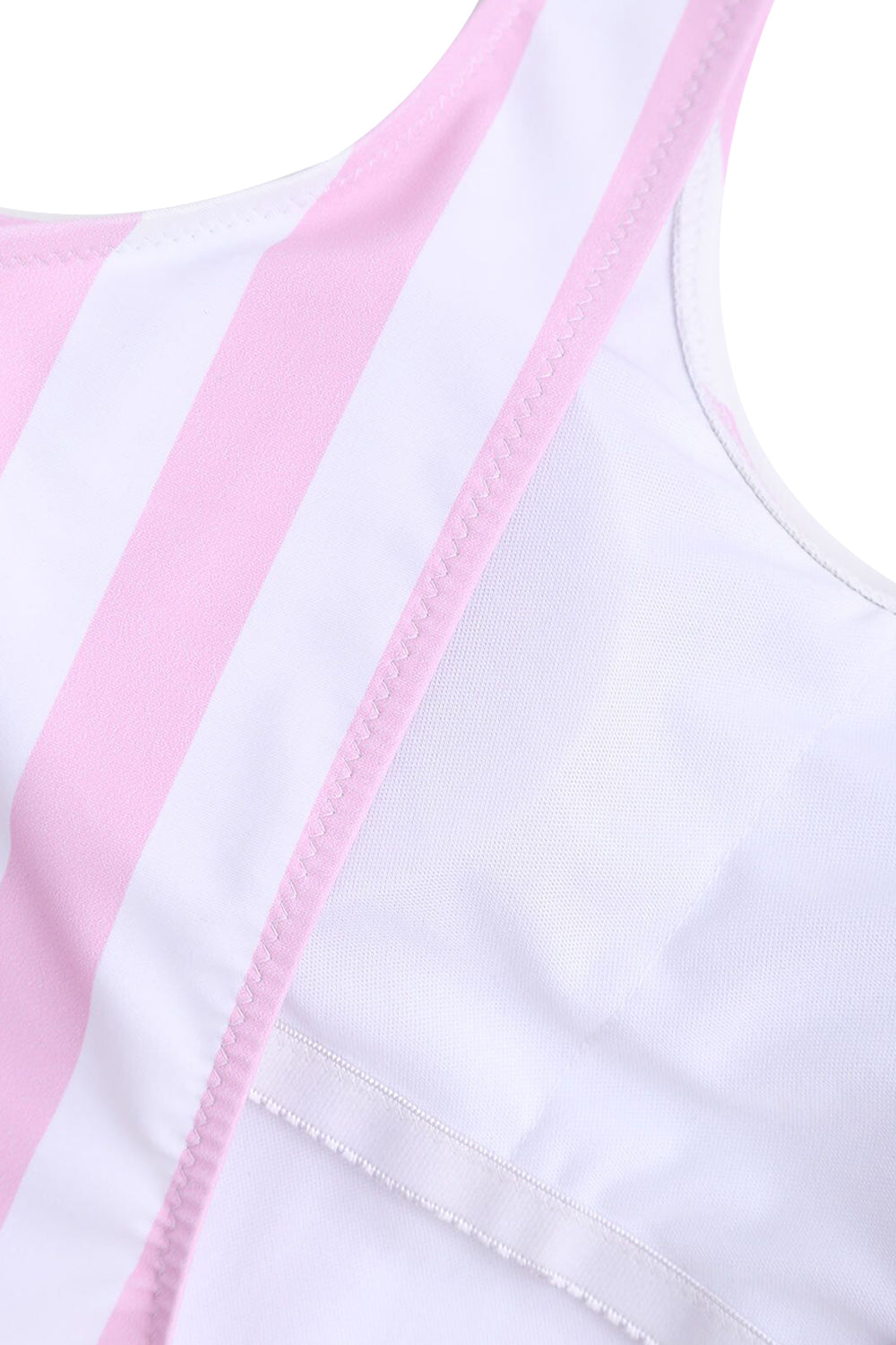 Iyasson Stripe Printing Backless One-piece swimsuit