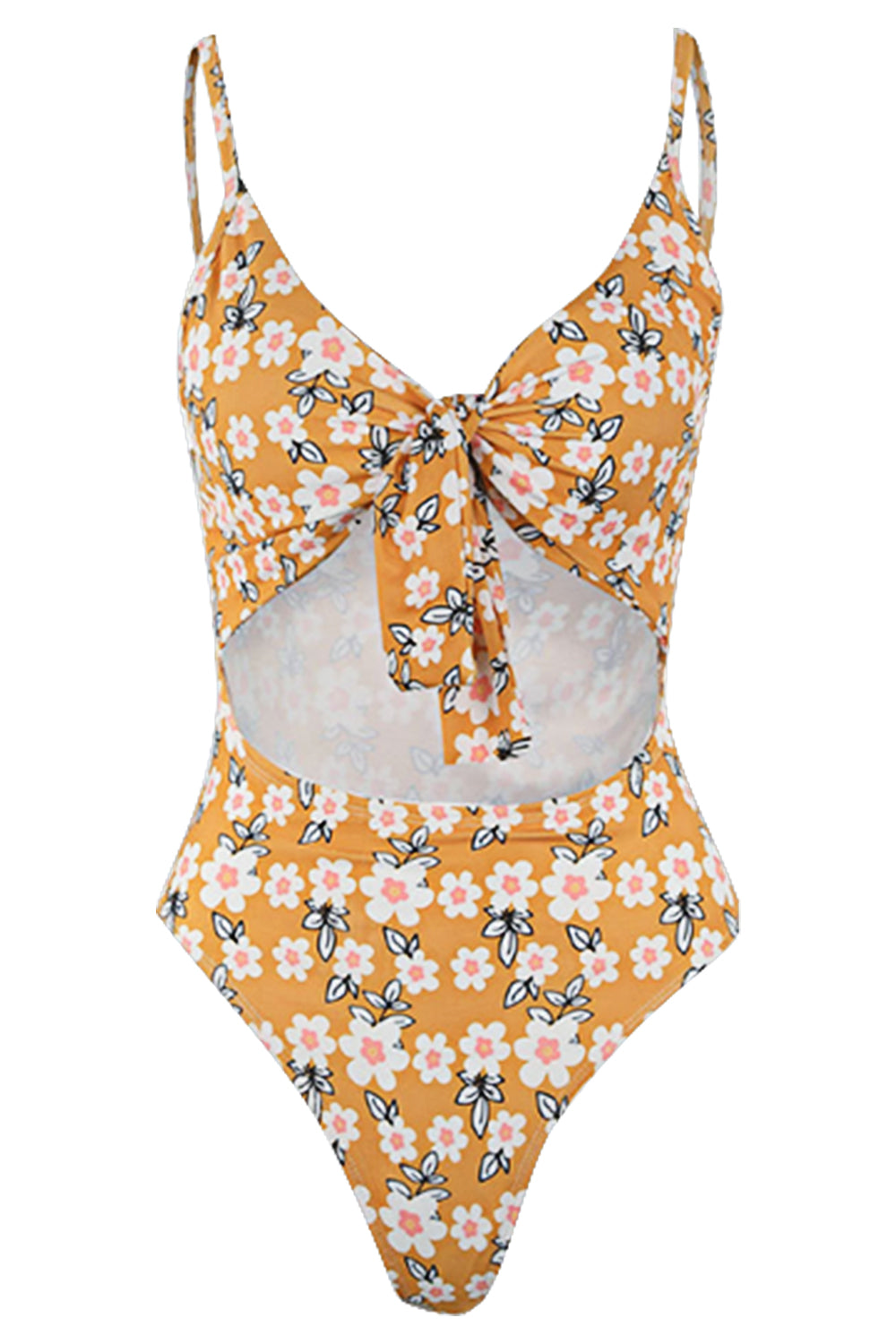 Iyasson Sexy Tummy Control Hollow Out One-piece swimsuit