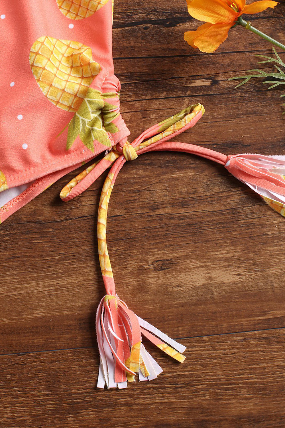 Pineapple Halter High Leg One-piece Swimsuit