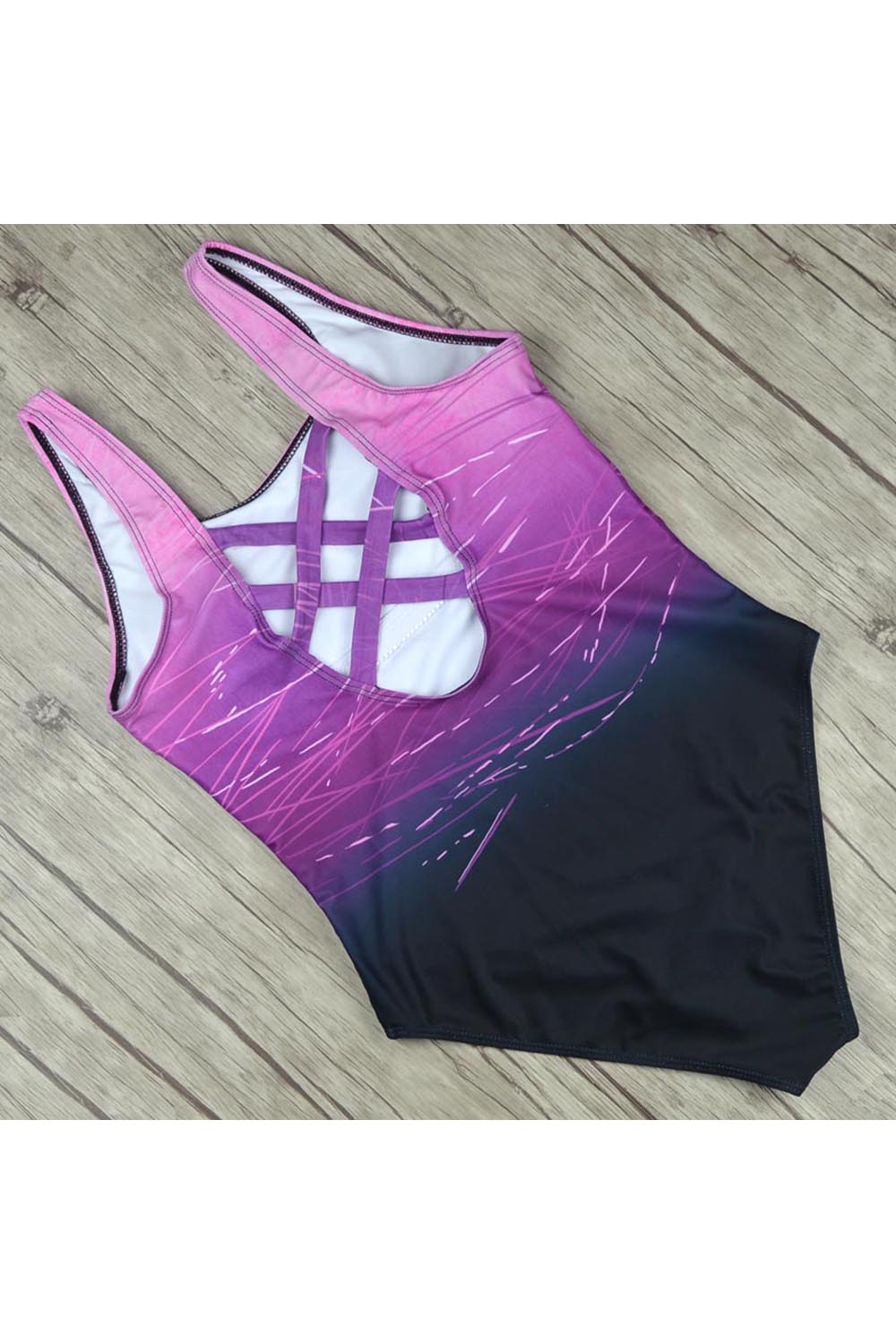 U neck Sexy One Piece Swimsuit