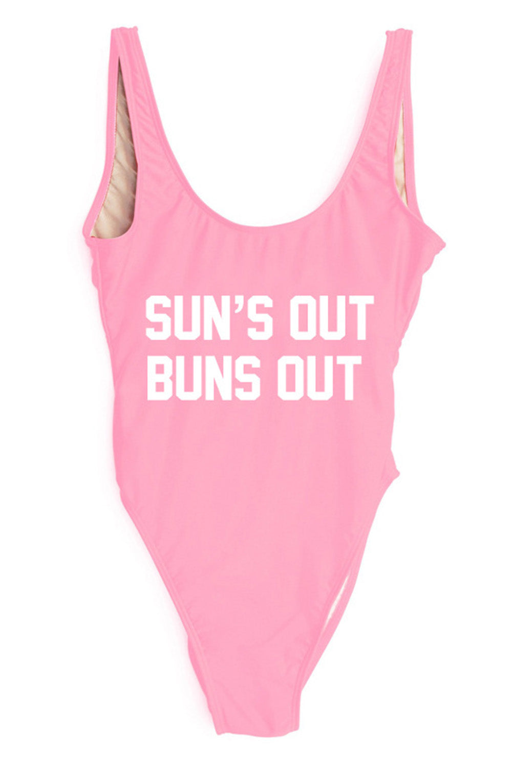 SUNS OUT BUNS OUT - SLOGAN ONE PIECE SWIMSUIT