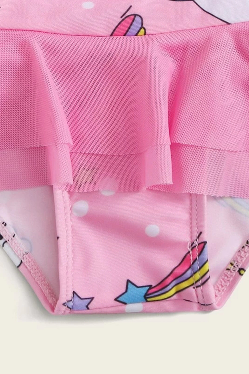 Toddler Girls Cartoon Graphic Ruffle One Piece Swimwear