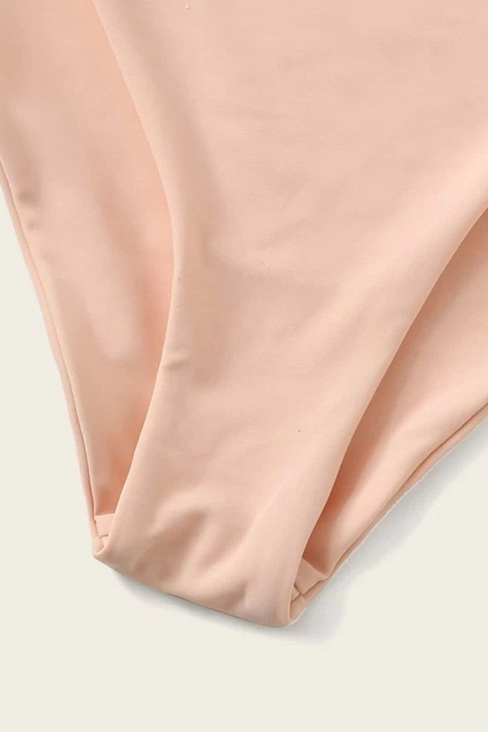 Ruffle Trim Knot Front High Waisted Bikini Swimsuit