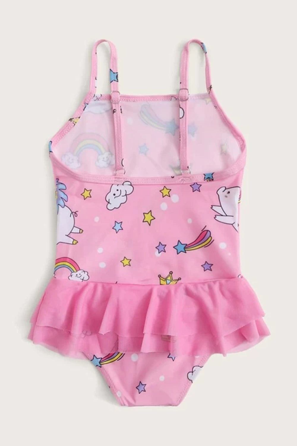 Toddler Girls Cartoon Graphic Ruffle One Piece Swimwear