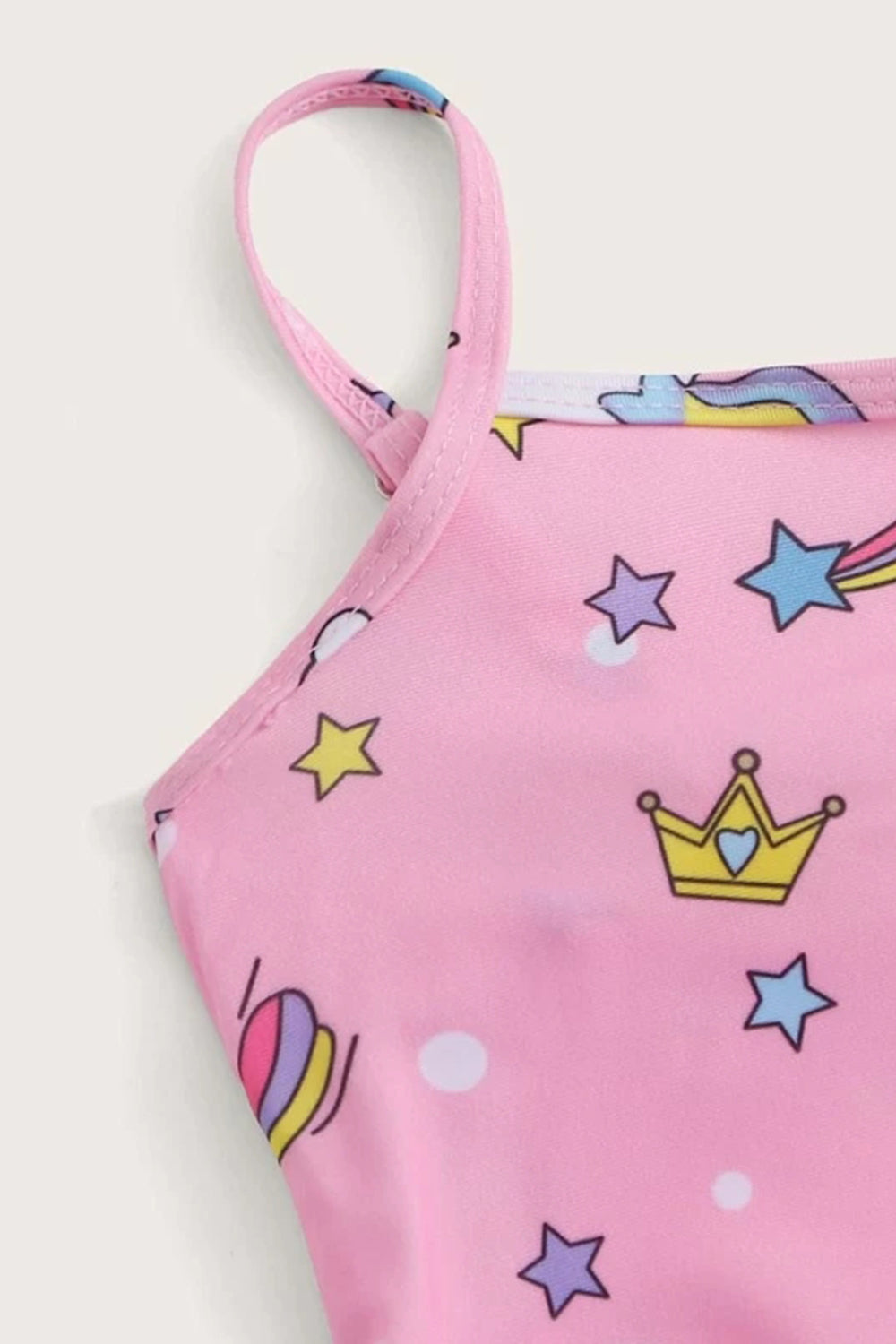 Toddler Girls Cartoon Graphic Ruffle One Piece Swimwear