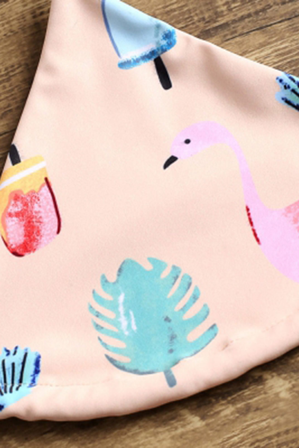 Self-tie Flamingo Tropical String Bikini