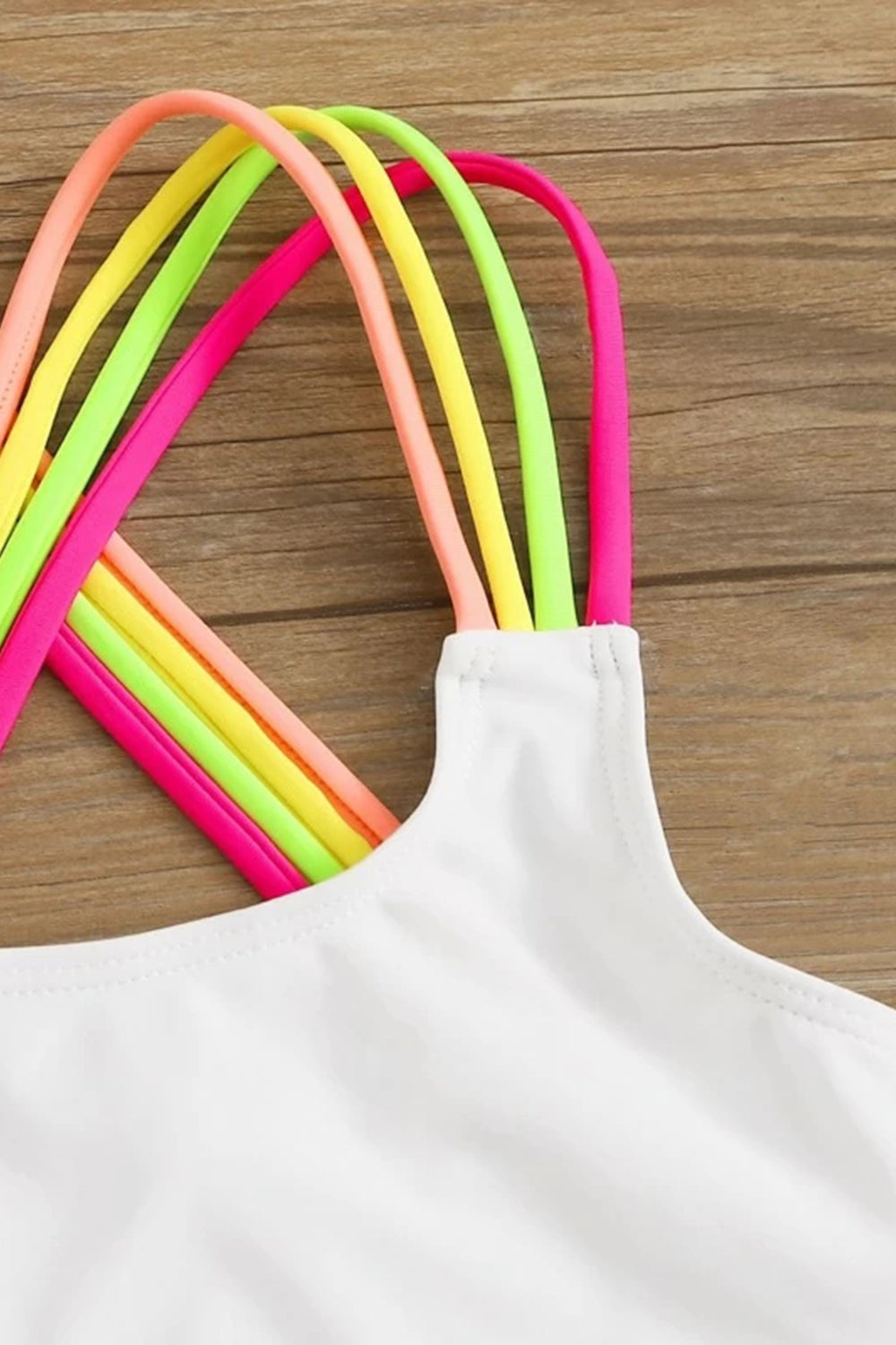 Girls Multi-color Strap Bikini Set