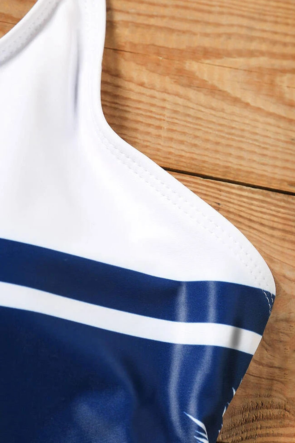 BEACH LANDSCAPE CRISSCROSS BACK ONE PIECE SWIMSUIT