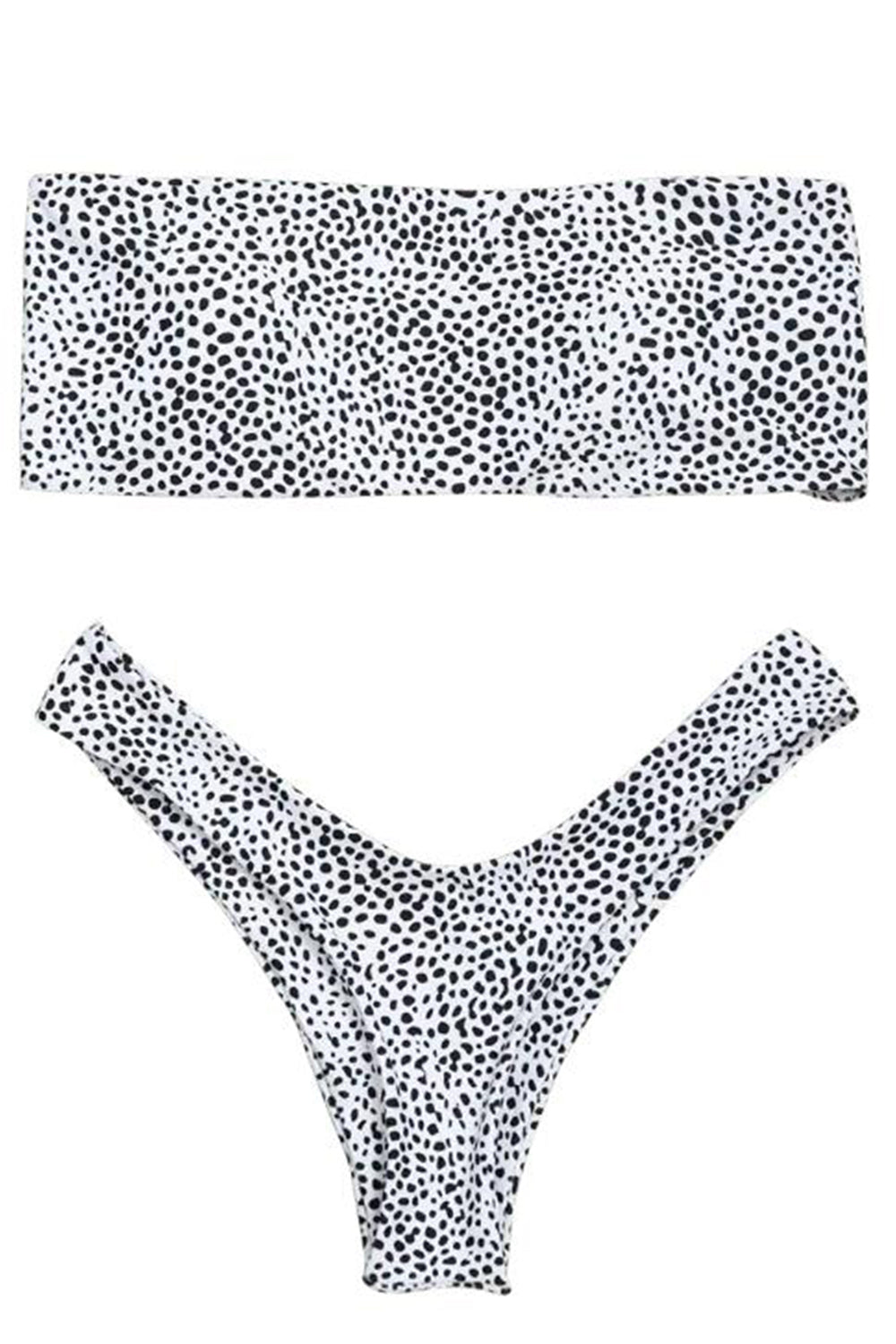 Leopard Print Thong Bandeau Bikini