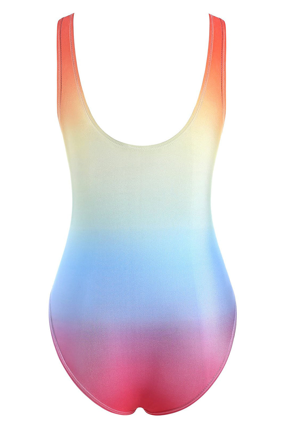 Rainbow Ombre Tank High Cut One-piece Swimsuit