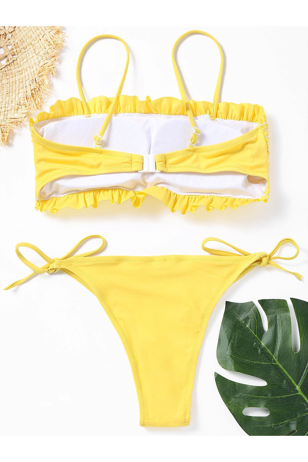 Low Waisted Smocked Bikini Set