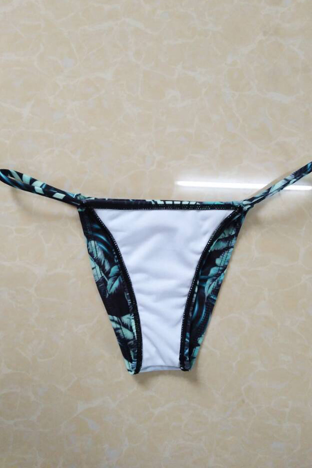 Iyasson leaves printing Triangle Bikini Set